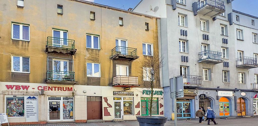 frontowa elewacja nieruchomości inwestycyjnej do sprzedaży Katowice okolice