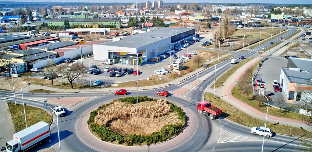 widok z lotu ptaka na nieruchomość inwestycyjną do sprzedaży Katowice