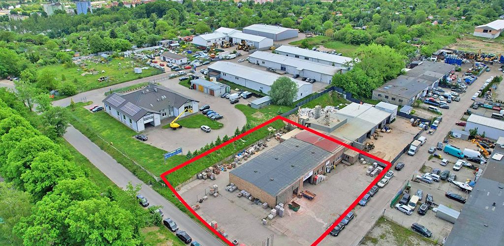 widok z lotu ptaka na nieruchomość inwestycyjną do sprzedaży Gorzów Wielkopolski