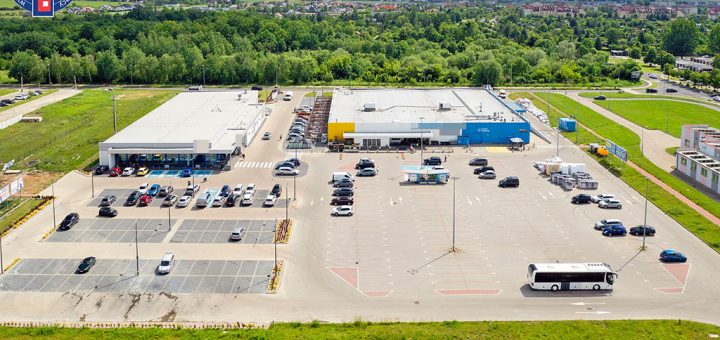 widok z lotu paka na nieruchomość inwestycyjną do sprzedaży Ostrów Wielkopolski