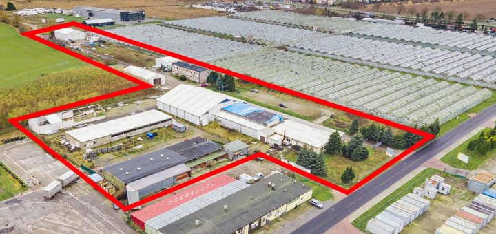 widok z lotu ptaka na nieruchomość inwestycyjną do wynajęcia Szczecin (okolice)