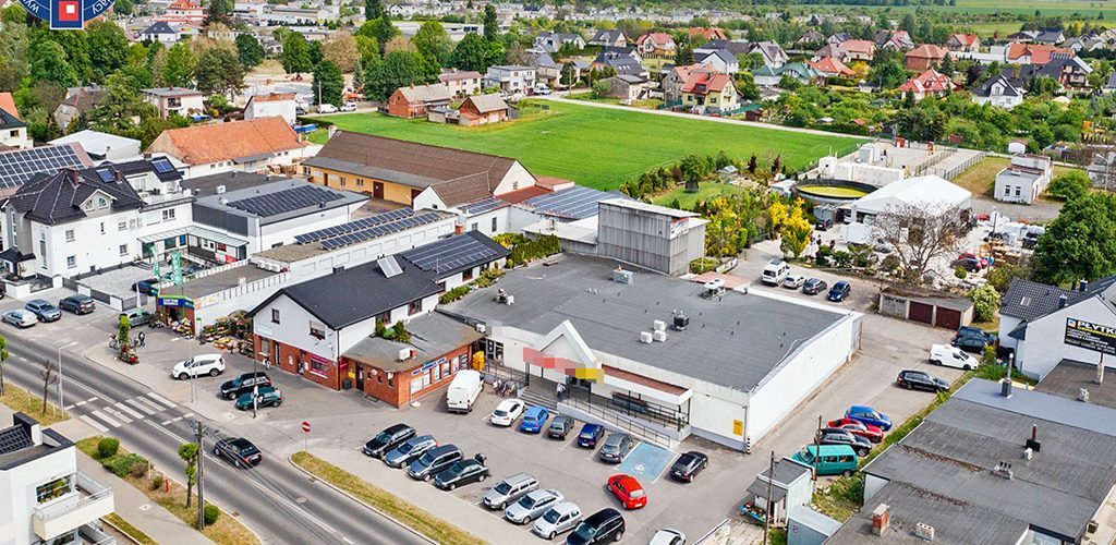 widok z lotu ptaka na nieruchomość inwestycyjną do sprzedaży Opole okolice)