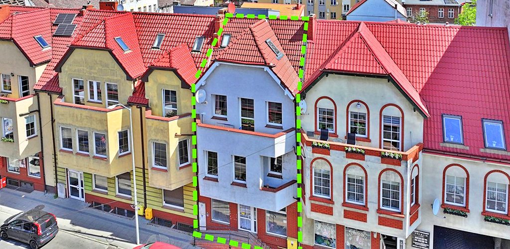 frontowa elewacja nieruchomości inwestycyjnej do sprzedaży Szczecin okolice