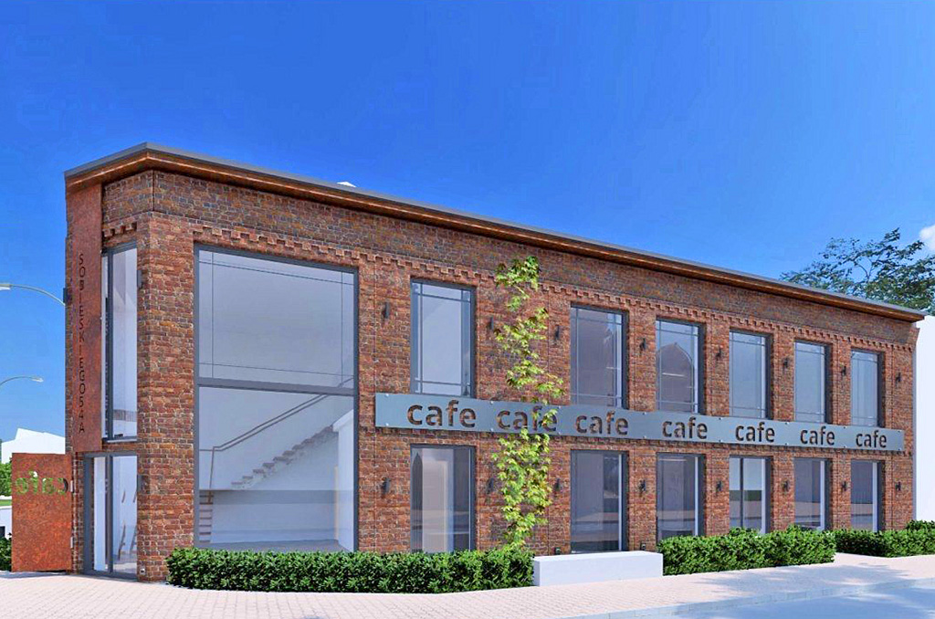 ujęcie od strony ulicy na nieruchomość komercyjną do sprzedaży Katowice okolice