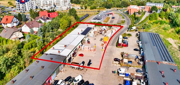 widok z lotu ptaka na nieruchomości inwestycyjną do sprzedaży Wałbrzych okolice