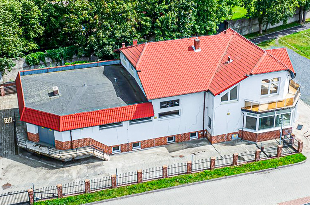 widok z lotu ptaka na nieruchomość inwestycyjną do wynajęcia Bolesławiec