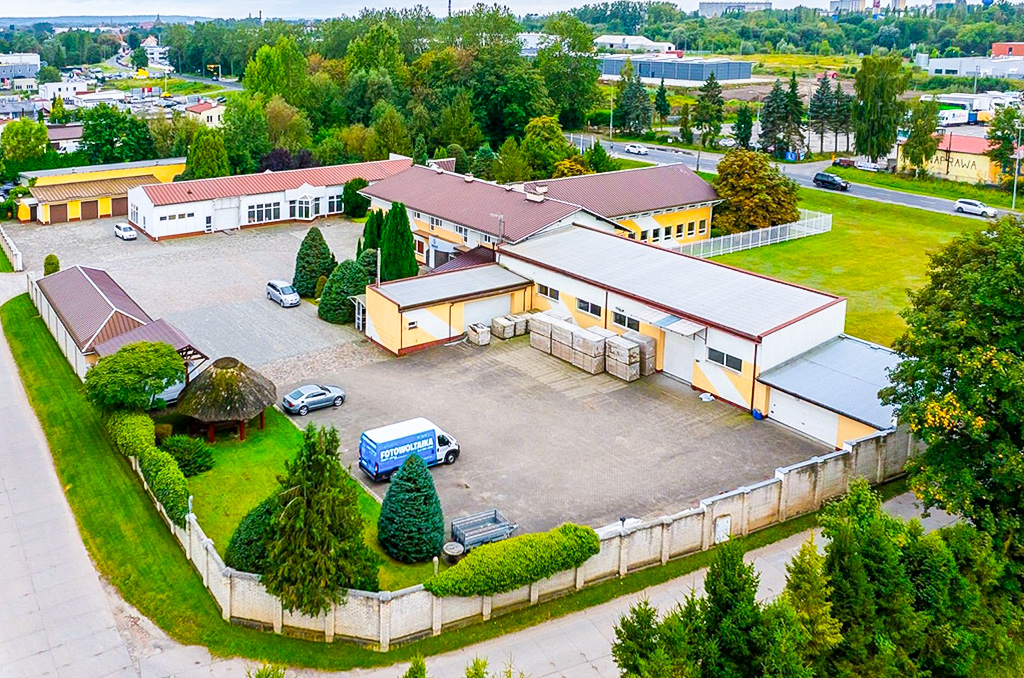 widok z lotu ptaka na nieruchomość inwestycyjną do sprzedaży Słupsk