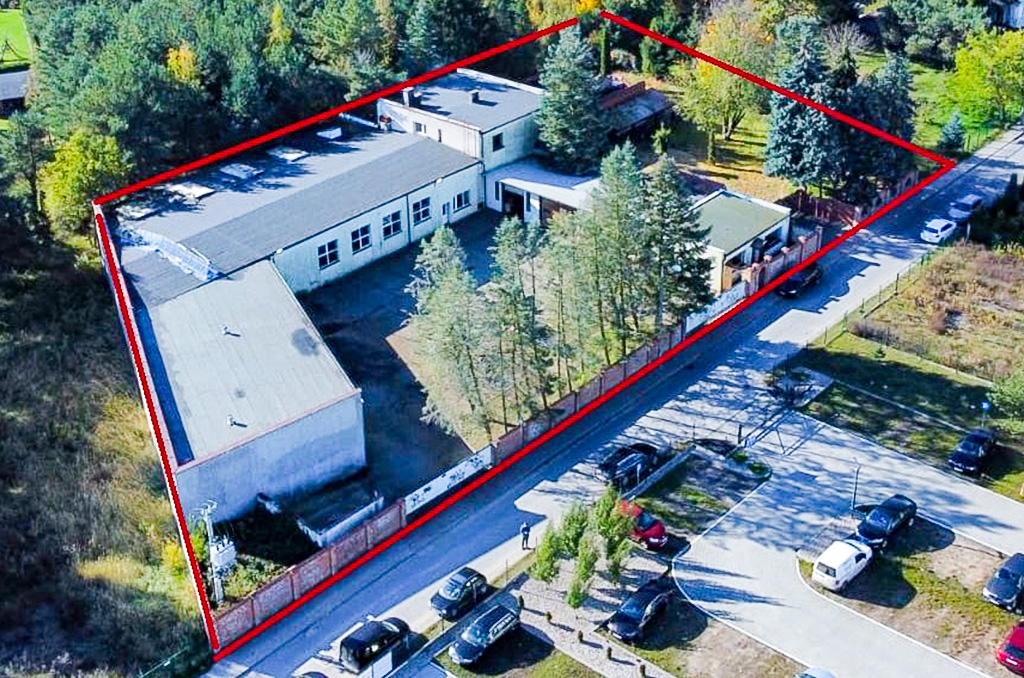 widok z lotu ptaka na nieruchomość inwestycyjną do wynajęcia Toruń okolice