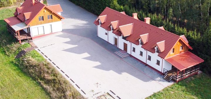 widok z lotu ptaka na nieruchomość inwestycyjną do sprzedaży Mazury