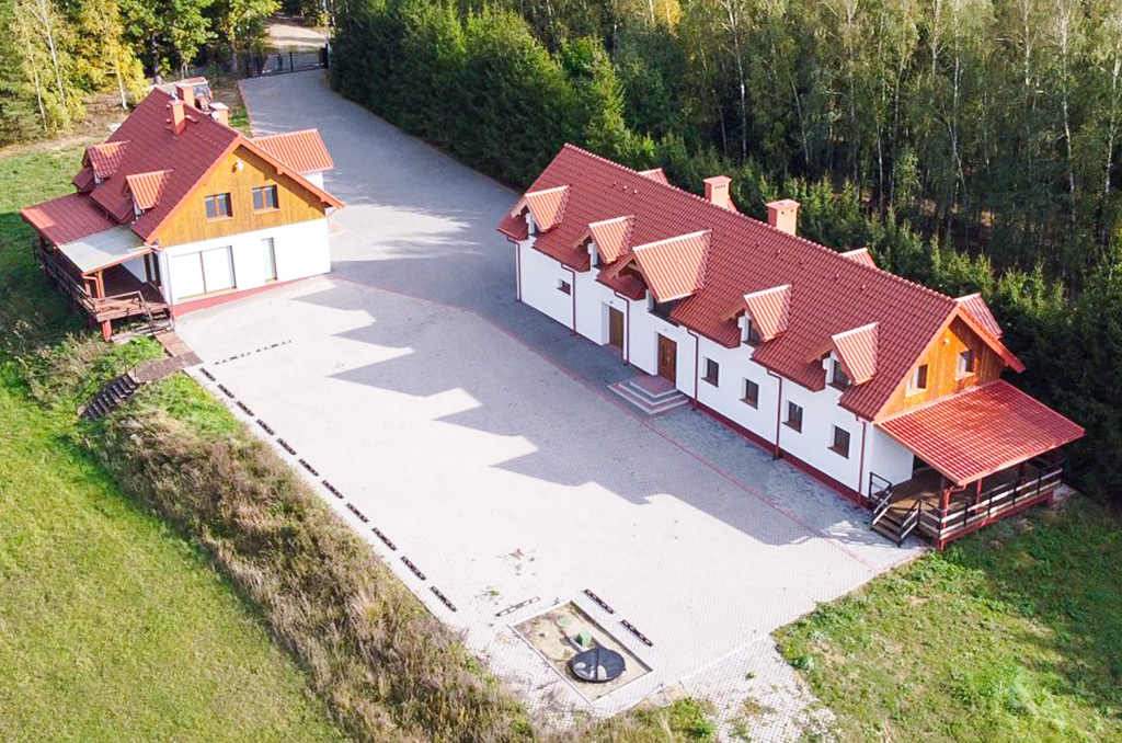 widok z lotu ptaka na nieruchomość inwestycyjną do sprzedaży Mazury