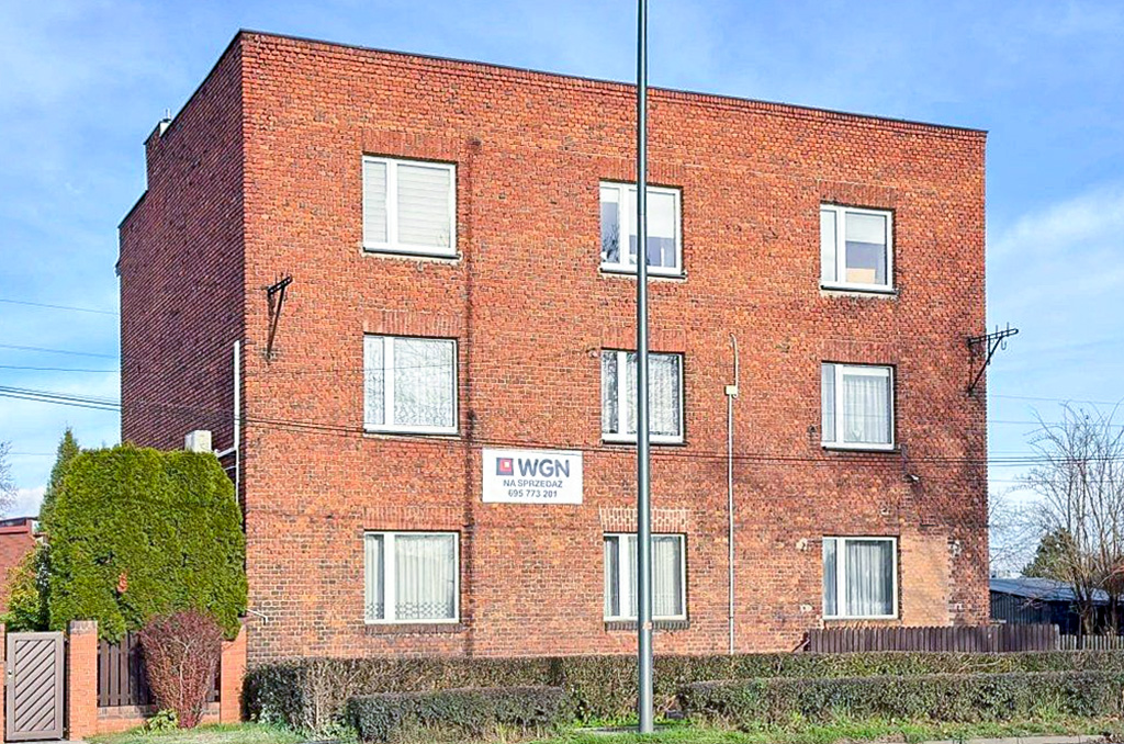 frontowa elewacja nieruchomości inwestycyjnej do sprzedaży Katowice okolice