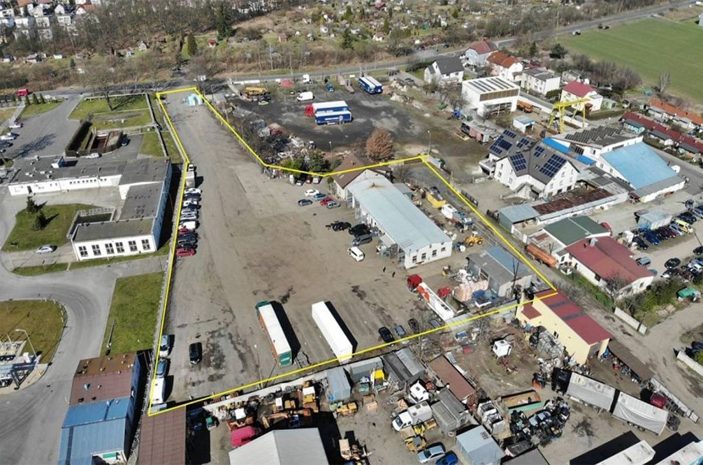 widok z lotu ptaka na nieruchomość inwestycyjną do sprzedaży Bolesławiec