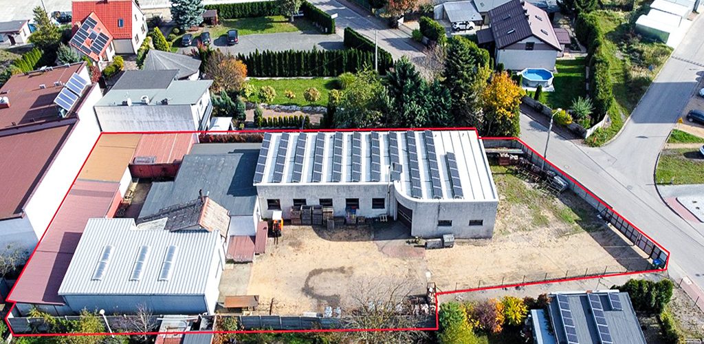 widok z lotu ptaka na nieruchomość inwestycyjną do sprzedaży Częstochowa (okolice)