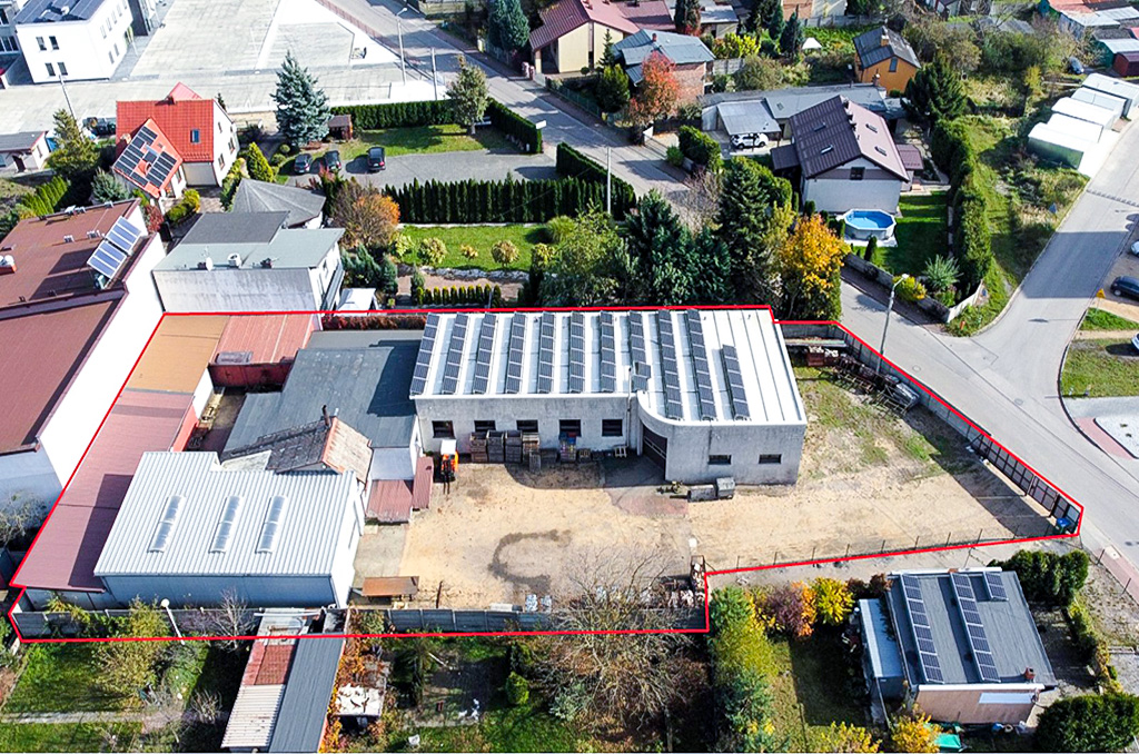 widok z lotu ptaka na nieruchomość inwestycyjną do sprzedaży Częstochowa (okolice)
