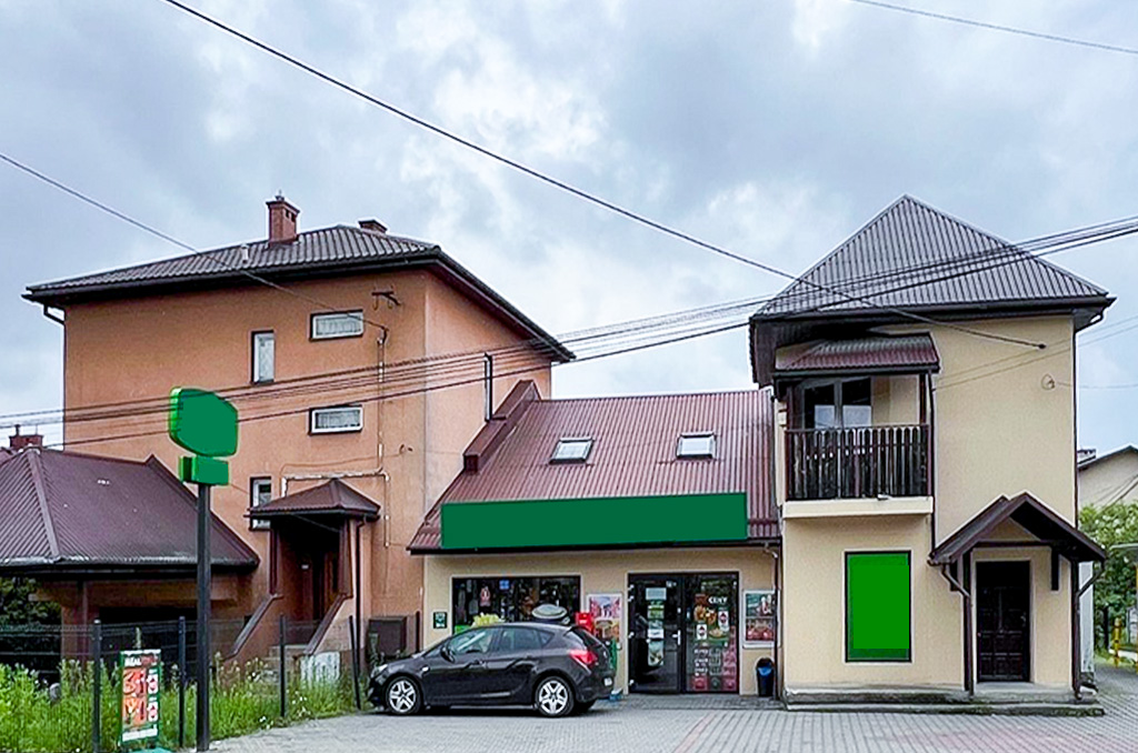reprezentacyjne wejście do nieruchomości komercyjnej na sprzedaż Kraków (okolice)
