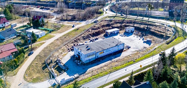 widok z lotu ptaka na nieruchomość komercyjną do sprzedaży Kwidzyn okolice