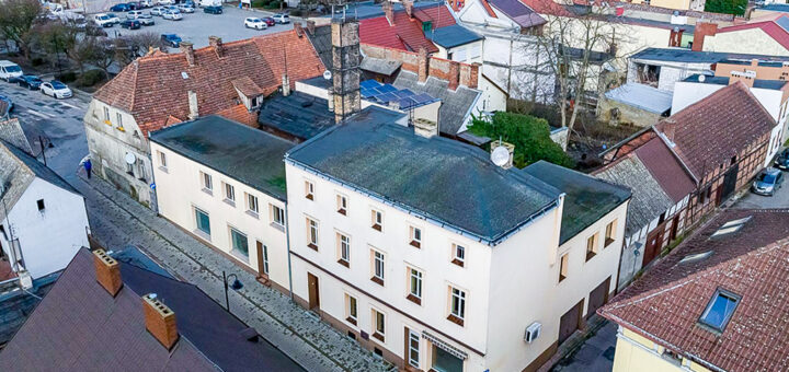 widok z lotu ptaka na nieruchomość inwestycyjną do sprzedaży Poznań (okolice)