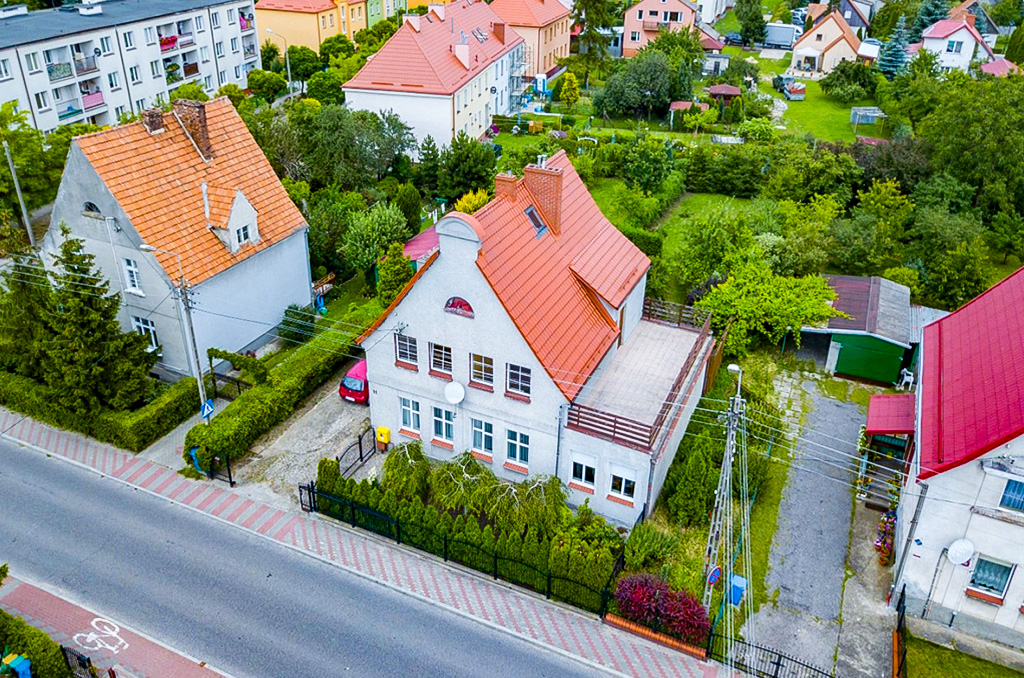 widok z lotu ptaka na nieruchomość inwestycyjną do sprzedaży Kwidzyn