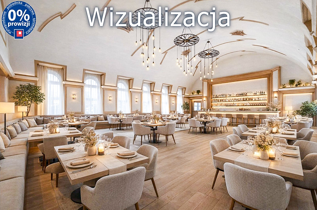 Sala restauracyjna na terenie nieruchomości komercyjnej do sprzedaży Katowice okolice